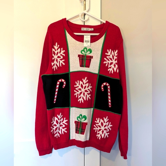 Retro Threads Sweaters - Retro Threads women's sweater patchwork Christmas holiday NEW with tags size XXL
